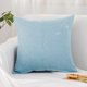 thumbnail image 1 of Nvzi Cojín decorativo, 40x40cm Azul claro Cojín liso, 1 unidad Cojín decorativo para sofá con funda de lino y algodón y relleno de algodón PP, cojín suave y cómodo para sofá, cama, sala de estar, 1 of 5