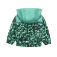thumbnail image 4 of PINQI Kids Casual Outwear Toddler Baby Boys Girls Cartoon Dinosaur Rainbow Camouflage Zip Windproof Jacket Hooded Trench Lightweight Kids Coats Windbreaker Casual Outerwear, 4 of 8