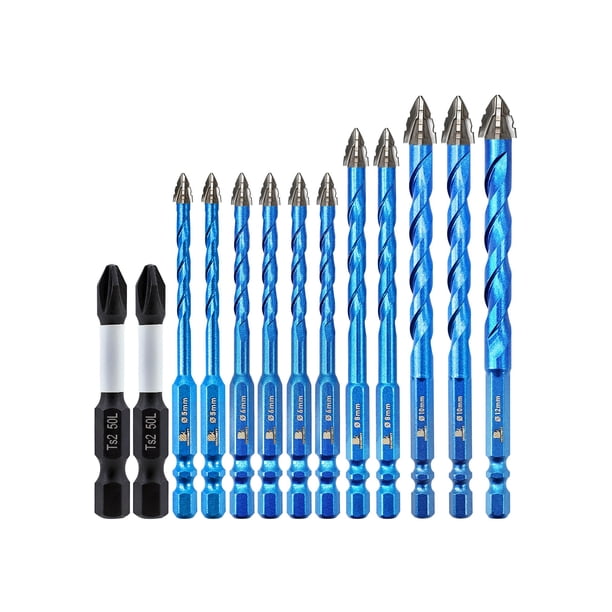 Set de Brocas BRSCHNITT para Concreto Dentado 5-12 mm con Puntas Phillips