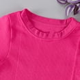thumbnail image 6 of UVEASISHA Ribbed Knit Crop Tops for Women Slim Fit Long Sleeve Workout Shirts Crew Neck Yoga Athletic T Shirts Solid Color Casual Sporty Tees Hot Pink M, 6 of 6