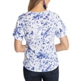 thumbnail image 2 of Women's  Navy Penn State Nittany Lions Faye Ruffle V-Neck T-Shirt, 2 of 2