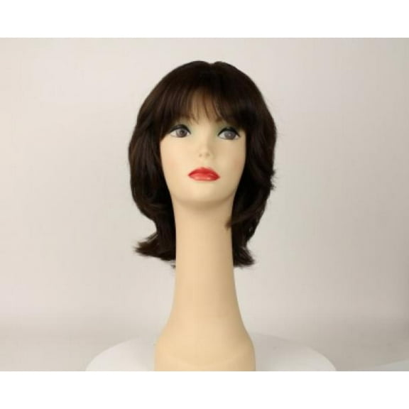 European Human Hair Freeda Wig Shlomit Brown With Highlights Skin Top Size M