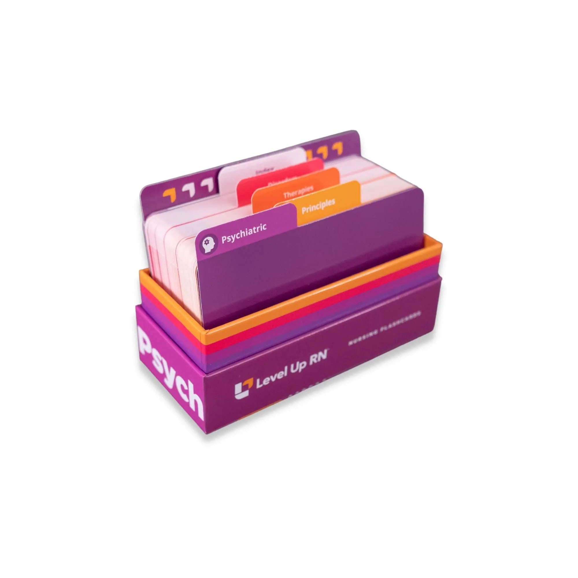 LevelUp RN Psych Mental Health LPN RN Flash Cards-Essential Nursing School Info, 3" x 5" (111 Count)