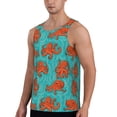 thumbnail image 2 of Gukieu Fun Octopus Print Men's Quick Dry Fitness Vest, Round Neck Sleeveless Fitness Bodybuilding Top-4X-Large, 2 of 7