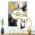thumbnail image 3 of Designart "Vibrant Swirls Yellow and Grey II" Modern Geometric Mirror Wall Decor - Modern Yellow Abstract Mirror Wall Art For Entryway - 32" x 24" Inch, 3 of 5