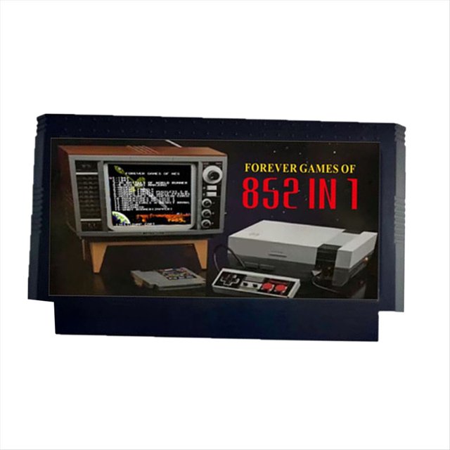 Para Adaptador FC 852 en 1 Cartucho de Juego FOREVER GAMES para Consola de Juegos SFC/SNES Cartucho de Juego Negro
