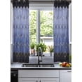 thumbnail image 2 of Blue Geometric Sheer Curtains 45 Inch Length 2 Panels Set for Living Room/Bedroom, Ombre Modern Abstract Art Kitchen Curtains with Grommet Semi-Sheer Curtains Drapes Voile Window Treatments 42"x45"x2, 2 of 7