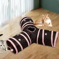 thumbnail image 2 of Tunnel pour Chat Pliable Léger Résistant aux Rayures Rose et Noir Y, 2 of 9