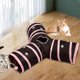 thumbnail image 2 of Túnel para Gatos Salvador Tubo Plegable con Juguete y Orificio para Pelota Rosa y Negro, 2 of 9