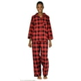 thumbnail image 2 of Up2date Fashion's Women's 100% Cotton Flannel Full-Sleeve Pajama Set with Piping, 2 of 3