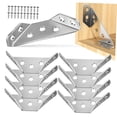 thumbnail image 6 of CIMAXIC Shelf Fastening Brackets Corner Reinforcement Silver Stainless Steel 10Pcs, 6 of 8