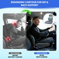 thumbnail image 3 of Nicecastle Ergonomic Seat Cushion with Lumbar Support Pillow, Memory Foam for Tailbone and Back Pain Relief - Comfort for Car, Office Chair, Truck Driving - Non-Slip Washable for All Day Sitting, 3 of 7