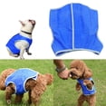 thumbnail image 5 of Chaqueta de enfriamiento para mascotas Arnés para enfriamiento con hielo para perros Chaleco de malla para mascotas con cinta mágica - Talla S (azul), 5 of 5