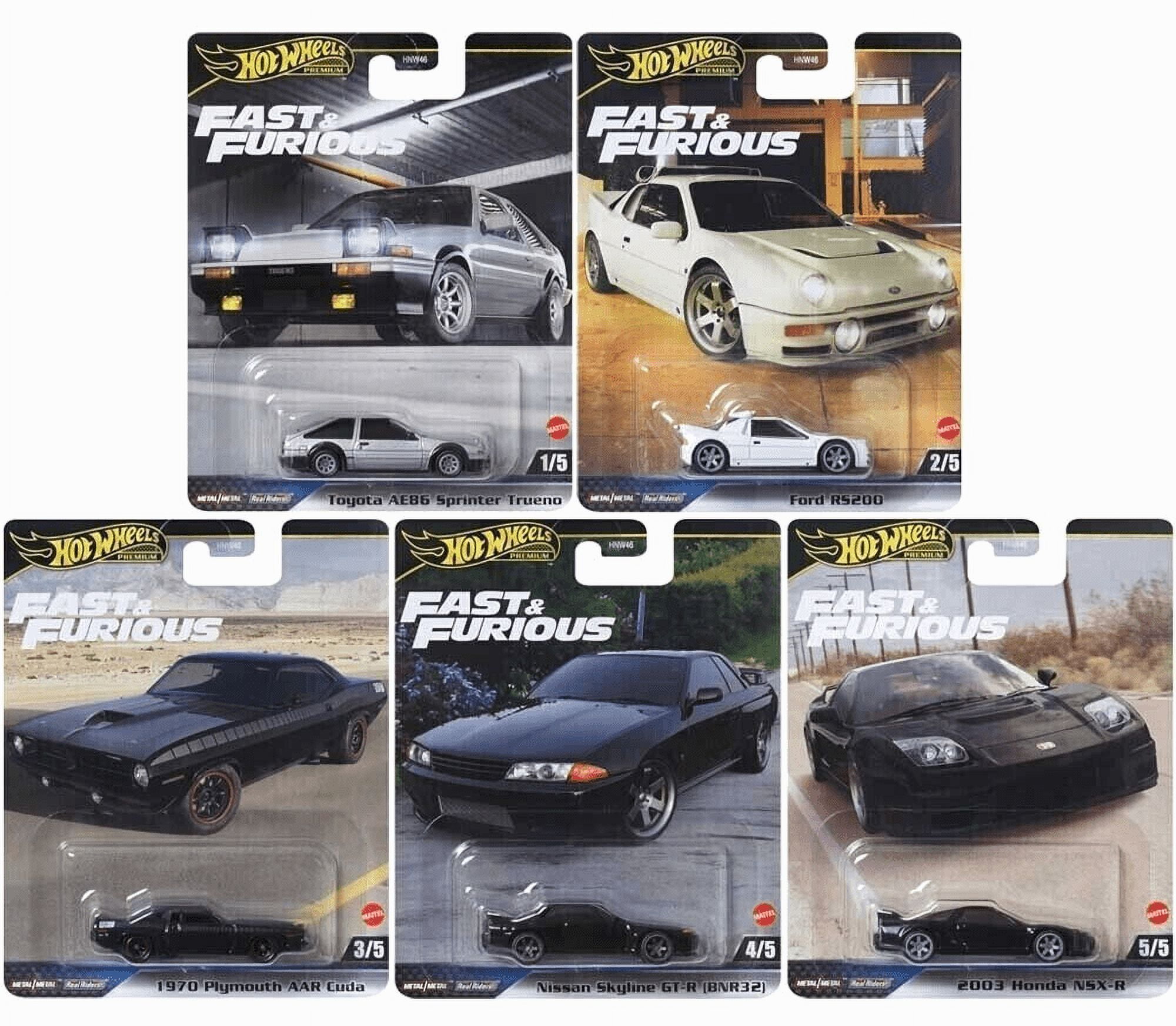 ホットウィールFast & Furious プレミアムミニカー 5台セット Hot Wheels Fast & Furious Premium 5-Pack 1:64 Scale Toy Car