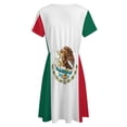 thumbnail image 5 of Flag of Mexico Dress Fashion Beach Short Sleeve Dresses Female Party Printed Sundress, 5 of 7