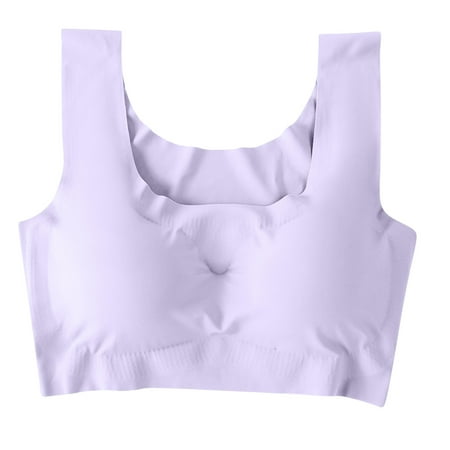 biudgviw Sports Bras for Women Seamless Scoop Neck High Impact Push up Bra Stretch Athletic Running Yoga Bralettes