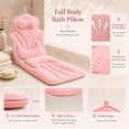 thumbnail image 5 of SLUMLOVE Full Body Bath Pillow for Women, 56.1*19.7" Ergonomic Bathtub Cushion with Non-Slip Suction Cups, 5D Mesh Spa Pillow for Neck Back Hip Support, Pink, 5 of 8