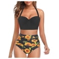thumbnail image 1 of Mujeres Estampado floral Cintura alta Crop Tops + Shorts Traje de baño de dos piezas HalterBeachwear OAVQHLG3B Store  lin121212, 1 of 4