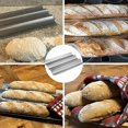 thumbnail image 5 of Sartén para Baguette perforada antiadherente para hornear Pan francés, panes ondulados, molde para hornear, tostadas, panaderos, molde para moldear ondas, 5 of 5