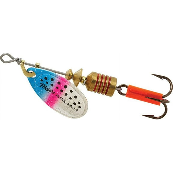 Mepps Aglia Plain Treble Inline Spinner, 1/8-ounce, Rainbow Trout Multi-Colored