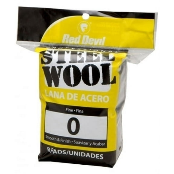 Red Devil 0323 Steel Wool # 0 Fine, 8 Pack Bag