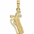 thumbnail image 1 of 10K Yellow Gold Golf Bag With Clubs Charm (16 X 9.5) Made In United States -Jewelry By Sweet Pea, 1 of 5