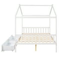 thumbnail image 6 of Aukfa Full House Bed with Storage Drawers, Wood Montessori Bed - White, 6 of 8