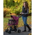 thumbnail image 2 of Pet Gear PG8030NZBB Happy Trails Lite NO ZIP Wheeled Pet Stroller, Boysenberry, 2 of 4