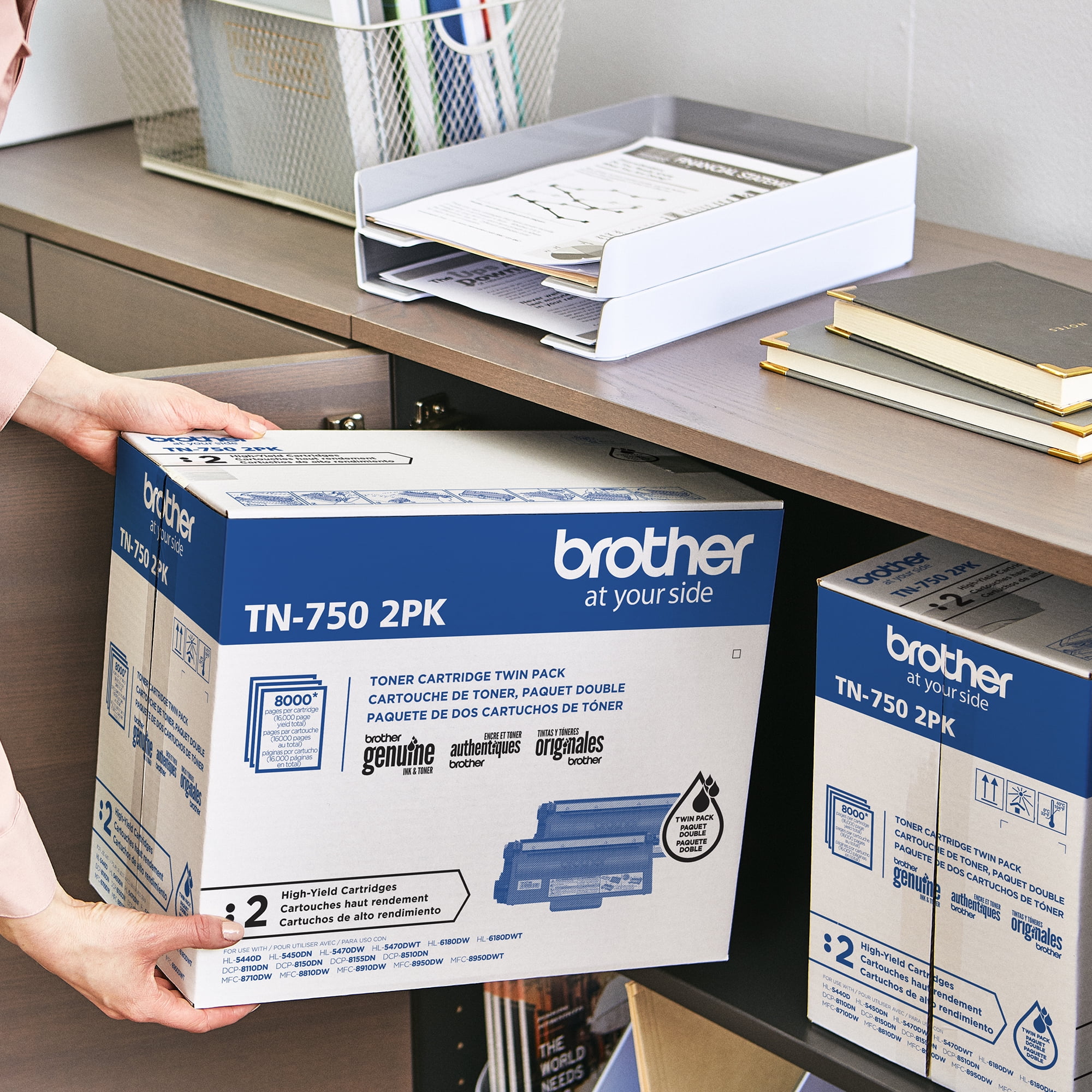 Brother Genuine High-yield Black Printer Toner Cartridge, TN7502PK
