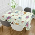 thumbnail image 5 of GZHJMY Owl Tablecloth, Rectangle Waterproof Washable Polyester Table Cover for Picnic Dinner Holiday Party Decor, 60 x 90 Inch, 5 of 7