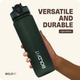 thumbnail image 6 of Boldfit Water Bottles 32 OZ Sipper Bottle For Adults, Kids, Unbreakable Motivational Water Bottle Time Mark Sipper With Straw Time For Office School Home Water Bottle - Hunter Green, 6 of 7