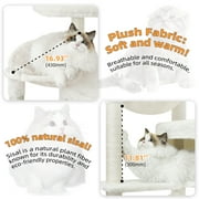 AIWIKIDE 39.37 Cat Tree Cat Tower with Cat Condo and Big Hammock for Indoor Small Cats,Beige