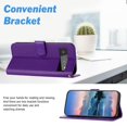 thumbnail image 2 of compatible Google Pixel 6 Pro Case, Litchi Grain PU Leather Folio Cover Magnetic Closure Flip Wallet Card Slots Stand Case With Hand Strap,Brown Cheap and fine, 2 of 5