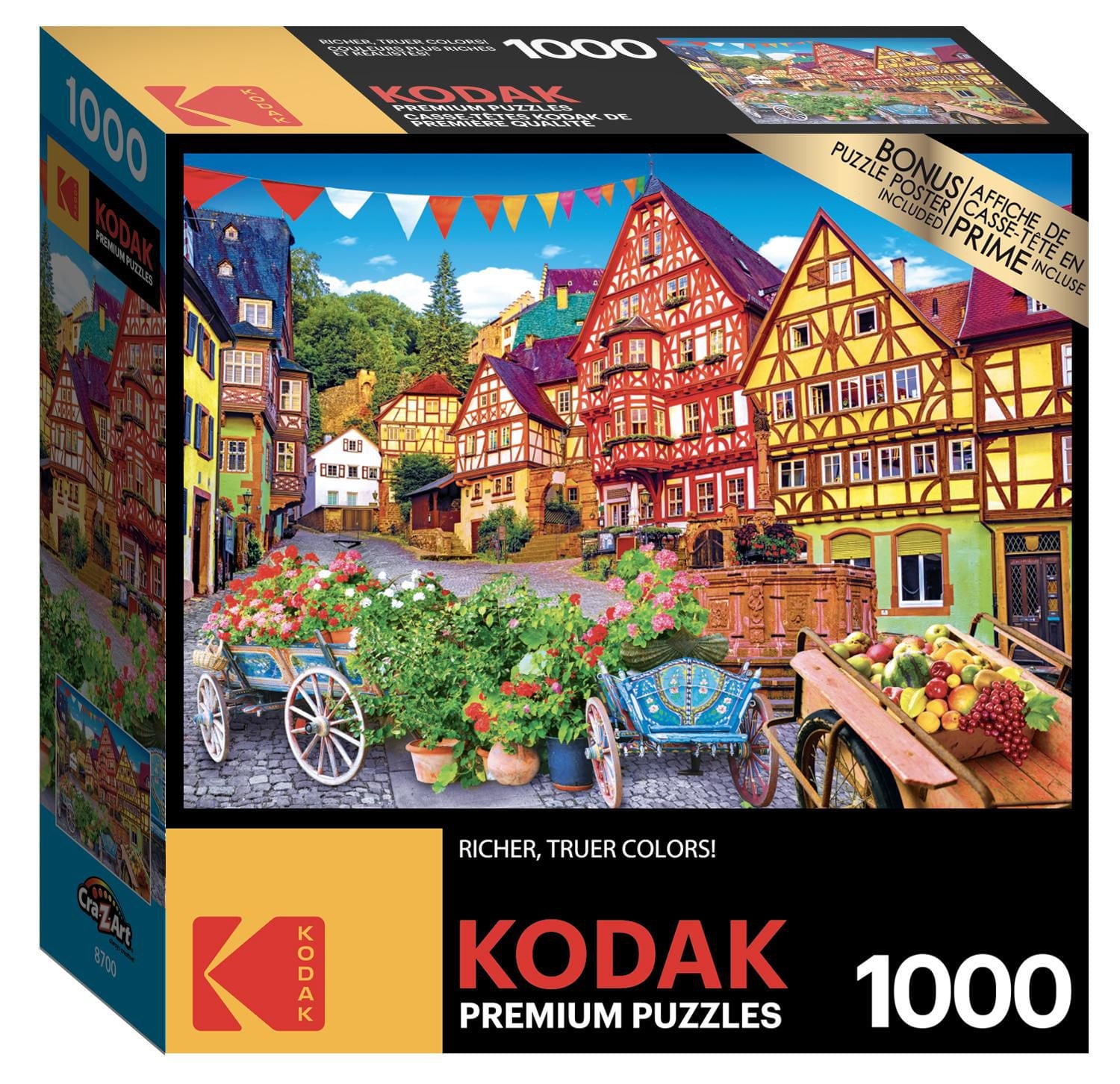 Puzzle 1000 pièces Kodak - Ville européenne colorée