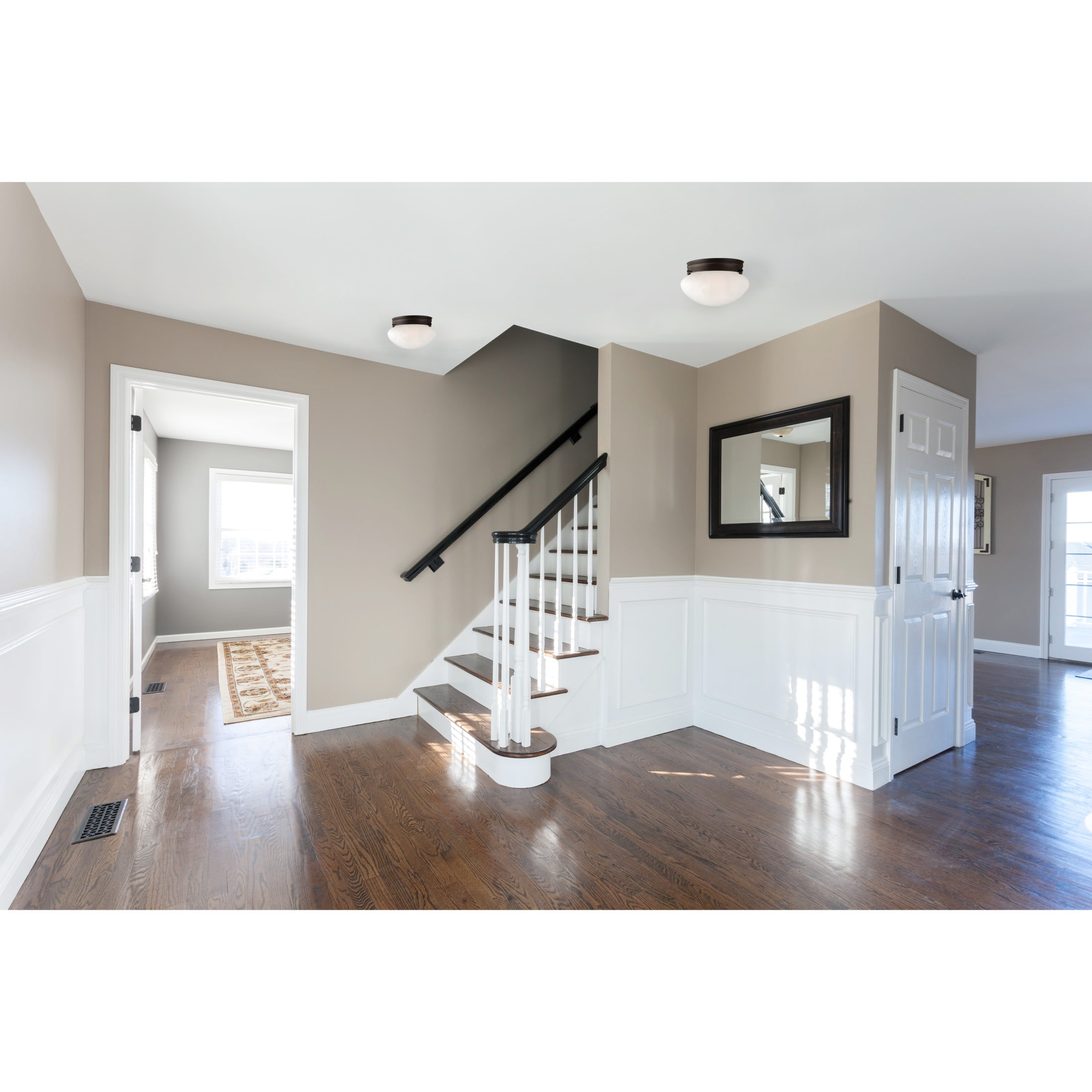 Design House Millbridge 1-Light Flush Mount Dimmable Ceiling Light, Oil Rubbed Bronze