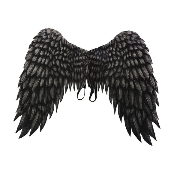 Large Angel Costume Accessory Fancy Dress Cosplay Non Woven Fabric Printed for Mardi Gras Festive Party Carnival Men And Women Unisex Black