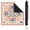 Coral Floral Patchwork Medallion, variant on Mahjong Mat with Carrying Bag 31.5" x 31.5" Non-Slip Noise Reduction Coral Floral Patchwork Medallion Table Mat for Mahjong Poker Dominoes Card Board Tile Games