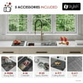 thumbnail image 2 of Stylish Undermount 30" Stainless Steel Single Bowl Workstation Kitchen Sink with 5 Black accs S-611WK, 2 of 12