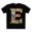 Black, variant on Letter E Graphic Design Tee Unisex 100 Cotton With Antique Gold Letters Artwork T-Shirt