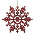 thumbnail image 1 of Flocon de Neige Glitter Bordeaux de 8 Po Boîte de 12 PVC, 1 of 1