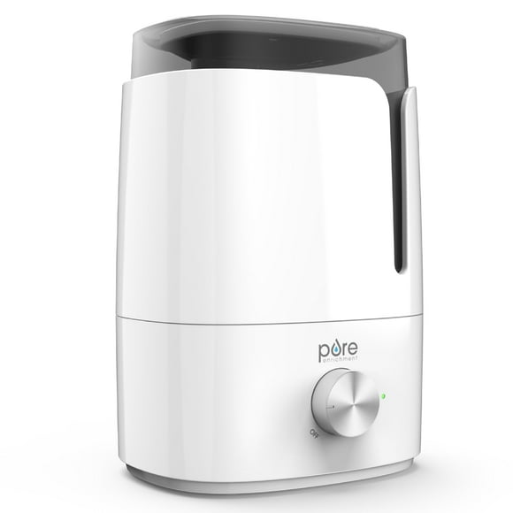 Pure Enrichment HUME Humidificateur Ultrasonique à Brume Fraîche - Nouveau Design 2020 - Réservoir de 3,5l Facile à Nettoyer pour Grandes Pièces jusqu'à 50 Heures, Sortie de Brume Variable Silencieuse Idéale pour la Chambre de Bébé