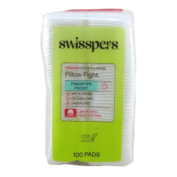 Swisspers Cotton Pillows Premium 100 Count Rectangular (Pack of 3)