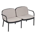 thumbnail image 6 of Tcbosik Outdoor Loveseat with Cushion, Weather-Resistant Sofa with PP Frame, 2-Seater Couch for Balcony, Porch, Backyard, Beige & Black, 6 of 10