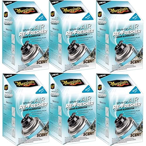 Ambientador para auto Meguiar's aroma auto nuevo, paquete de 6