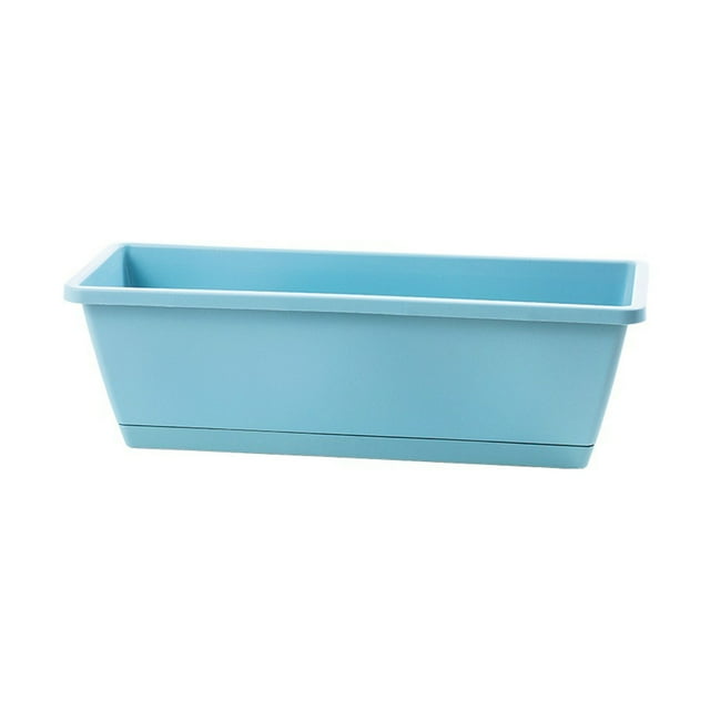 Billuyoard Resina Para Espacios Pequeños - Macetero Portátil Para Jardines Urbanos Varios Colores Y Tamaños Macetero Jardín y Patio azul claro 43cm*19cm*15cm