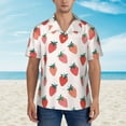 thumbnail image 2 of Haiem Hand Drawn Strawberry Printed Hawaiian Shirt for Men - Men’s Casual Beach Summer Shirts - Stretch Fabric with Modern Fit-3X-Large, 2 of 7