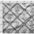 thumbnail image 2 of Soimoi Floral Printed, Cotton Fleece Fabric By The Yard- Sewing DIY Stretch Fabric 56 Inches Wide WarmFabric For Hats, Coats, Gloves, Blankets-Gray, 2 of 5