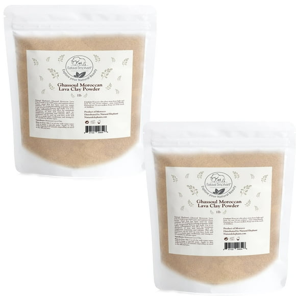 Arcilla en polvo Natural Elephant Ghassoul Moroccan Lava 900 g