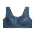 thumbnail image 3 of Lixiuxyad Full Coverage Padded Bras for Women Lace Front Closure Bra Casual Lightweight Wireless Large Size Lingerie For Every Season, 3 of 5