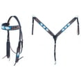 thumbnail image 4 of Horse Western Tooled Leather Browband Headstall Breast Collar Tack 78HR30B, 4 of 4